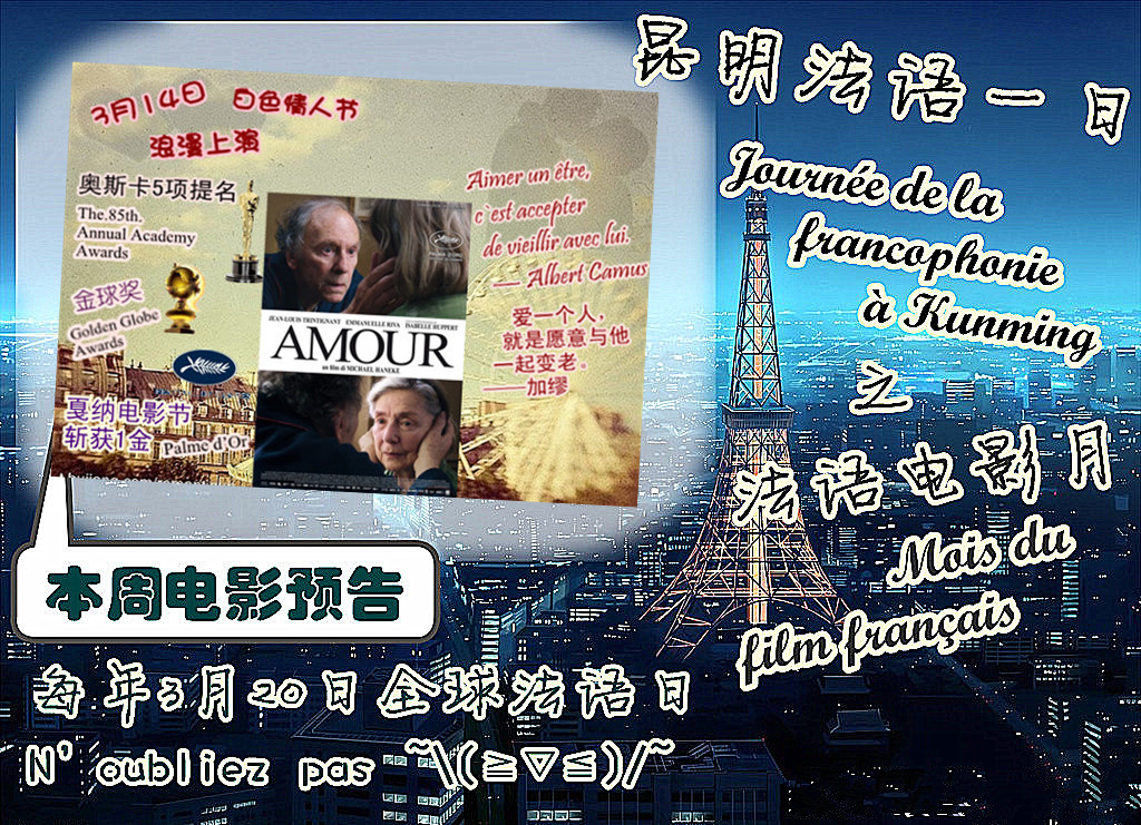 第三届昆明法语一日系列活动之法语电影月杨林校区开幕